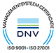 ISO 9001 en ISO 27001 gecertificeerd